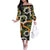 Aloha Festive Hawaii Off The Shoulder Long Sleeve Dress Mokihana - Maile and Ilima on Black - Polynesian Pride