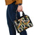 Aloha Festive Hawaii Shoulder Handbag Mokihana - Maile and Ilima on Black - Polynesian Pride