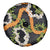 Aloha Festive Hawaii Spare Tire Cover Mokihana - Maile and Ilima on Black - Polynesian Pride