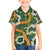 Aloha Festive Hawaii Family Matching Long Sleeve Bodycon Dress and Hawaiian Shirt Mokihana - Maile and Ilima on Forest Green - Polynesian Pride