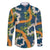Aloha Festive Hawaii Family Matching Long Sleeve Bodycon Dress and Hawaiian Shirt Mokihana - Maile and Ilima on Navy Blue - Polynesian Pride