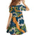 Aloha Festive Hawaii Family Matching Short Sleeve Bodycon Dress and Hawaiian Shirt Mokihana - Maile and Ilima on Navy Blue - Polynesian Pride