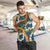Aloha Festive Hawaii Men Tank Top Mokihana - Maile and Ilima on Navy Blue - Polynesian Pride