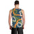 Aloha Festive Hawaii Men Tank Top Mokihana - Maile and Ilima on Navy Blue - Polynesian Pride