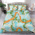 Aloha Festive Hawaii Bedding Set Mokihana - Maile and Ilima on Turquoise - Polynesian Pride
