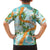 Aloha Festive Hawaii Family Matching Long Sleeve Bodycon Dress and Hawaiian Shirt Mokihana - Maile and Ilima on Turquoise - Polynesian Pride