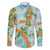 Aloha Festive Hawaii Family Matching Long Sleeve Bodycon Dress and Hawaiian Shirt Mokihana - Maile and Ilima on Turquoise - Polynesian Pride