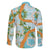 Aloha Festive Hawaii Family Matching Long Sleeve Bodycon Dress and Hawaiian Shirt Mokihana - Maile and Ilima on Turquoise - Polynesian Pride