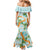 Aloha Festive Hawaii Family Matching Mermaid Dress and Hawaiian Shirt Mokihana - Maile and Ilima on Turquoise - Polynesian Pride