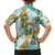 Aloha Festive Hawaii Family Matching Short Sleeve Bodycon Dress and Hawaiian Shirt Mokihana - Maile and Ilima on Turquoise - Polynesian Pride