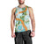 Aloha Festive Hawaii Men Tank Top Mokihana - Maile and Ilima on Turquoise - Polynesian Pride