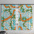Aloha Festive Hawaii Window Curtain Mokihana - Maile and Ilima on Turquoise - Polynesian Pride