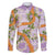 Aloha Festive Hawaii Family Matching Short Sleeve Bodycon Dress and Hawaiian Shirt Mokihana - Maile and Ilima on Lilac - Polynesian Pride