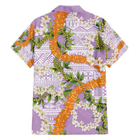 Aloha Festive Hawaii Family Matching Tank Maxi Dress and Hawaiian Shirt Mokihana - Maile and Ilima on Lilac - Polynesian Pride