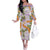 Aloha Festive Hawaii Off The Shoulder Long Sleeve Dress Mokihana - Maile and Ilima on Lilac - Polynesian Pride