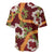 Aloha Festive Hawaii Baseball Jersey Mokihana - Maile and Ilima on Crimson - Polynesian Pride