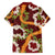 Aloha Festive Hawaii Family Matching Long Sleeve Bodycon Dress and Hawaiian Shirt Mokihana - Maile and Ilima on Crimson - Polynesian Pride