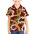 Aloha Festive Hawaii Family Matching Long Sleeve Bodycon Dress and Hawaiian Shirt Mokihana - Maile and Ilima on Crimson - Polynesian Pride