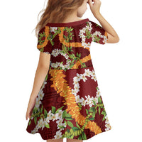 Aloha Festive Hawaii Family Matching Mermaid Dress and Hawaiian Shirt Mokihana - Maile and Ilima on Crimson - Polynesian Pride