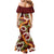 Aloha Festive Hawaii Family Matching Mermaid Dress and Hawaiian Shirt Mokihana - Maile and Ilima on Crimson - Polynesian Pride
