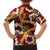 Aloha Festive Hawaii Family Matching Short Sleeve Bodycon Dress and Hawaiian Shirt Mokihana - Maile and Ilima on Crimson - Polynesian Pride