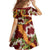 Aloha Festive Hawaii Family Matching Short Sleeve Bodycon Dress and Hawaiian Shirt Mokihana - Maile and Ilima on Crimson - Polynesian Pride