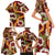 Aloha Festive Hawaii Family Matching Short Sleeve Bodycon Dress and Hawaiian Shirt Mokihana - Maile and Ilima on Crimson - Polynesian Pride