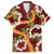 Aloha Festive Hawaii Family Matching Short Sleeve Bodycon Dress and Hawaiian Shirt Mokihana - Maile and Ilima on Crimson - Polynesian Pride