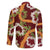 Aloha Festive Hawaii Family Matching Short Sleeve Bodycon Dress and Hawaiian Shirt Mokihana - Maile and Ilima on Crimson - Polynesian Pride