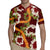 Aloha Festive Hawaii Rugby Jersey Mokihana - Maile and Ilima on Crimson - Polynesian Pride