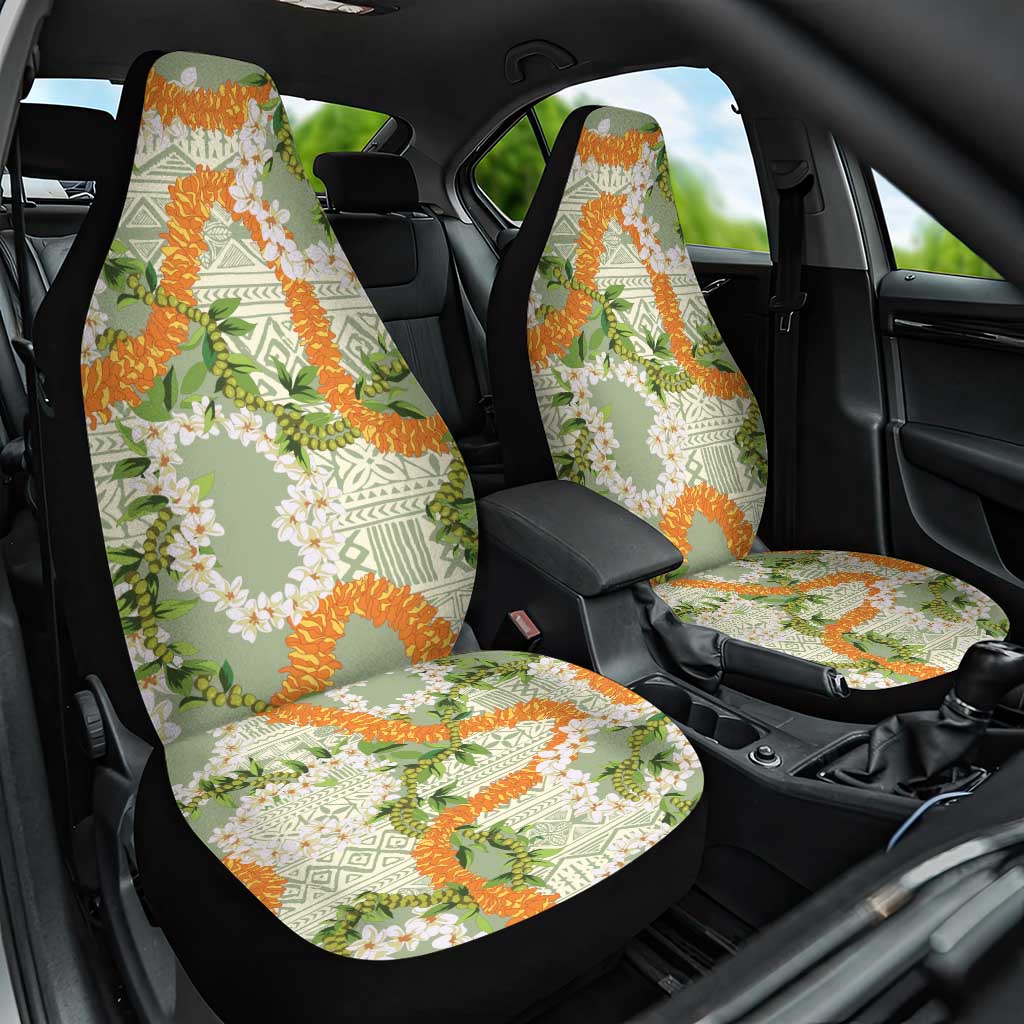 Aloha Festive Hawaii Car Seat Cover Mokihana - Maile Leis in Muted Summer - Polynesian Pride