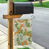 Aloha Festive Hawaii Garden Flag Mokihana - Maile Leis in Muted Summer - Polynesian Pride