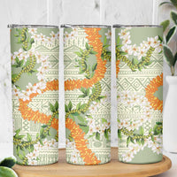Aloha Festive Hawaii Skinny Tumbler Mokihana - Maile Leis in Muted Summer - Polynesian Pride