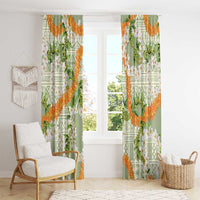 Aloha Festive Hawaii Window Curtain Mokihana - Maile Leis in Muted Summer - Polynesian Pride