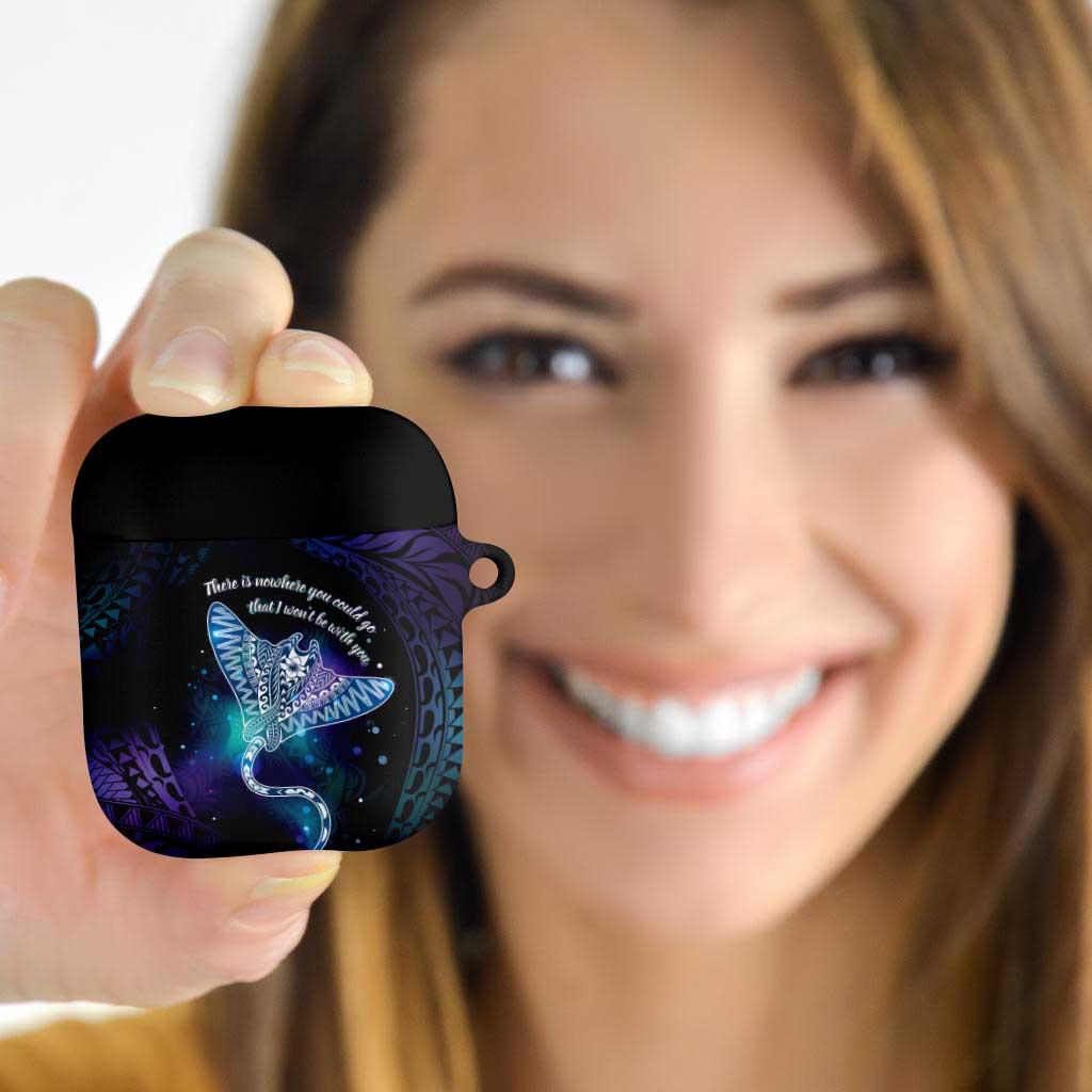 Polynesian Tala Manta Ray AirPods Case Nowhere You Could Go That I Won't Be With You - Polynesian Pride