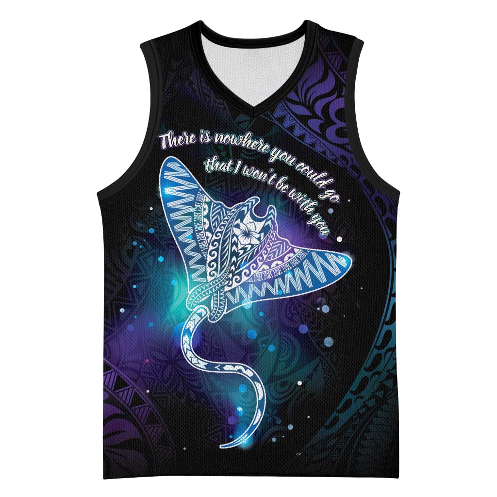 Polynesian Tala Manta Ray Basketball Jersey Nowhere You Could Go That I Won't Be With You - Polynesian Pride