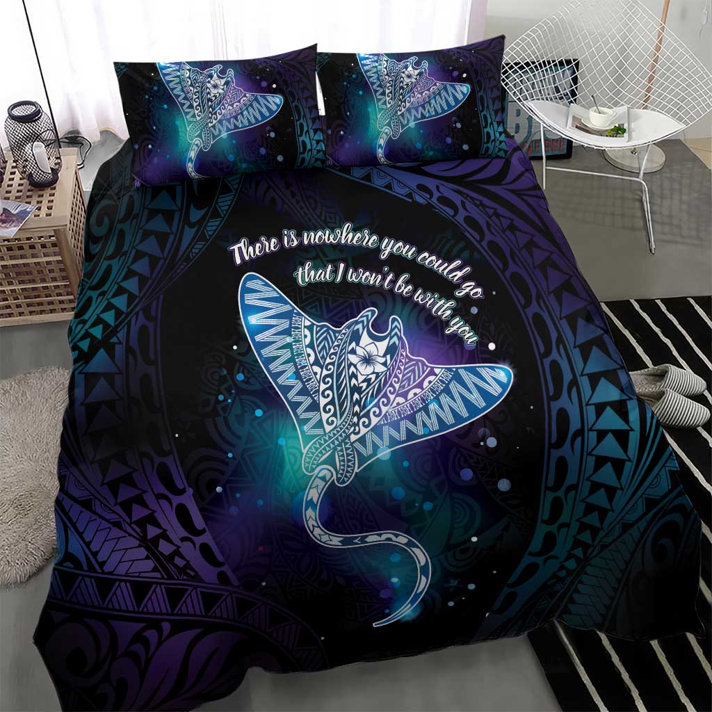 Polynesian Tala Manta Ray Bedding Set Nowhere You Could Go That I Won't Be With You - Polynesian Pride