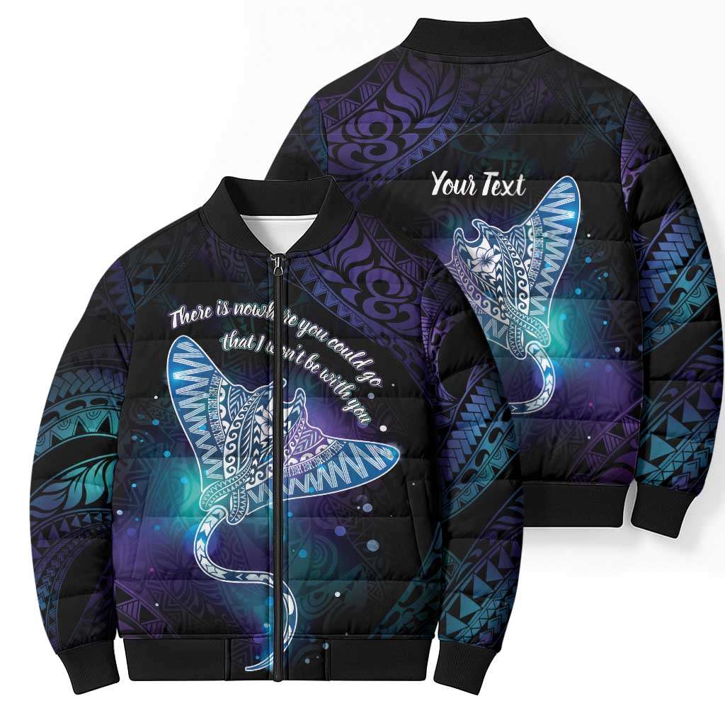 Polynesian Tala Manta Ray Bomber Puffer Jacket Nowhere You Could Go That I Won't Be With You - Polynesian Pride