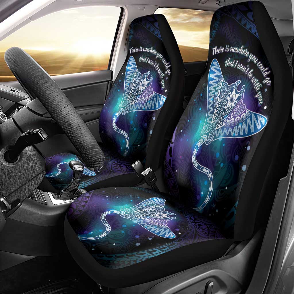 Polynesian Tala Manta Ray Car Seat Cover Nowhere You Could Go That I Won't Be With You LT7 - Polynesian Pride