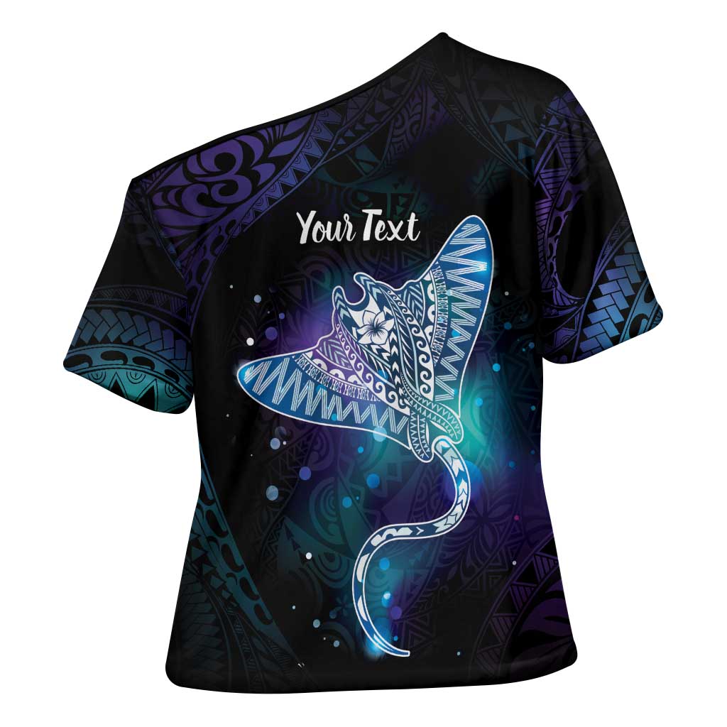 Polynesian Tala Manta Ray Cross Shoulder Shirt Nowhere You Could Go That I Won't Be With You - Polynesian Pride