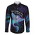 Polynesian Tala Manta Ray Family Matching Long Sleeve Bodycon Dress and Hawaiian Shirt Nowhere You Could Go That I Won't Be With You - Polynesian Pride