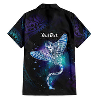 Polynesian Tala Manta Ray Family Matching Off Shoulder Maxi Dress and Hawaiian Shirt Nowhere You Could Go That I Won't Be With You - Polynesian Pride