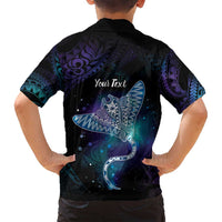 Polynesian Tala Manta Ray Family Matching Puletasi and Hawaiian Shirt Nowhere You Could Go That I Won't Be With You LT7 - Polynesian Pride