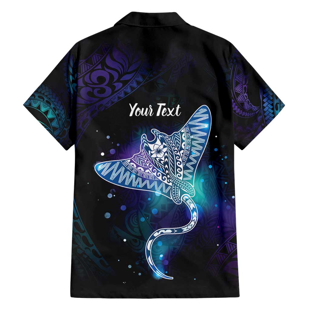 Polynesian Tala Manta Ray Family Matching Short Sleeve Bodycon Dress and Hawaiian Shirt Nowhere You Could Go That I Won't Be With You - Polynesian Pride