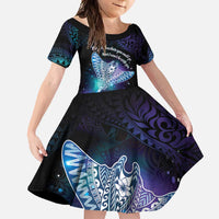 Polynesian Tala Manta Ray Family Matching Tank Maxi Dress and Hawaiian Shirt Nowhere You Could Go That I Won't Be With You - Polynesian Pride