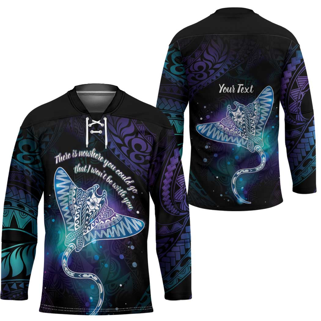 Polynesian Tala Manta Ray Hockey Jersey Nowhere You Could Go That I Won't Be With You - Polynesian Pride