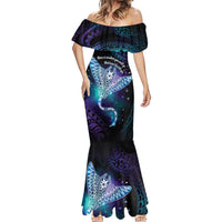 Polynesian Tala Manta Ray Mermaid Dress Nowhere You Could Go That I Won't Be With You LT7 - Polynesian Pride