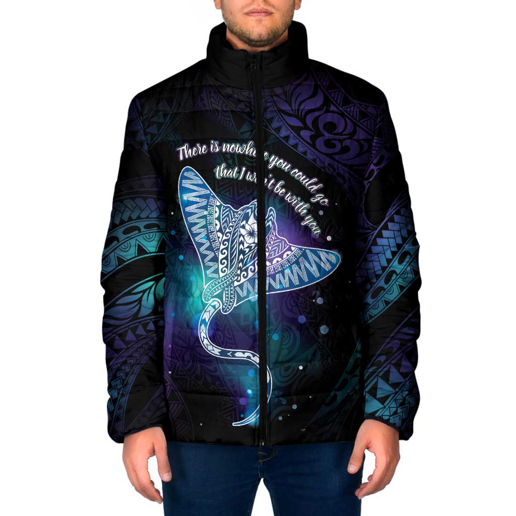 Polynesian Tala Manta Ray Padded Jacket Nowhere You Could Go That I Won't Be With You - Polynesian Pride