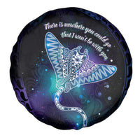 Polynesian Tala Manta Ray Spare Tire Cover Nowhere You Could Go That I Won't Be With You - Polynesian Pride