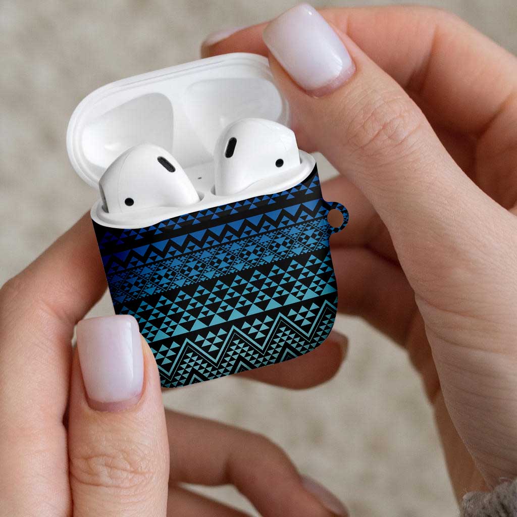 Maori Niho Taniwha Te Wheiao AirPods Case Moana Blue - Polynesian Pride